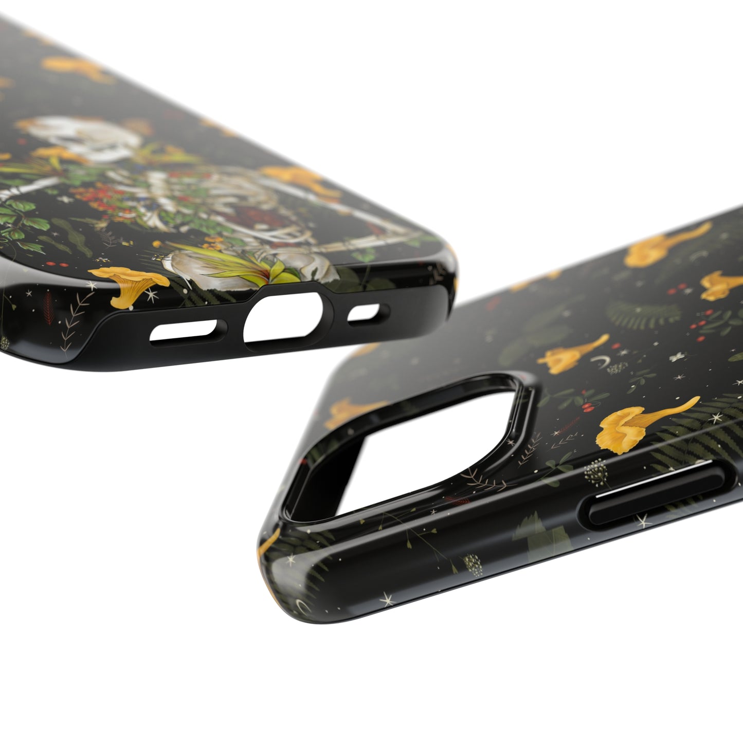 Mushrooms, skeleton and plants Tough Phone be Cases, Case-Matefor iPhone 15, iPhone 14, iPhone 13, iPhone 12 and iPhone 11