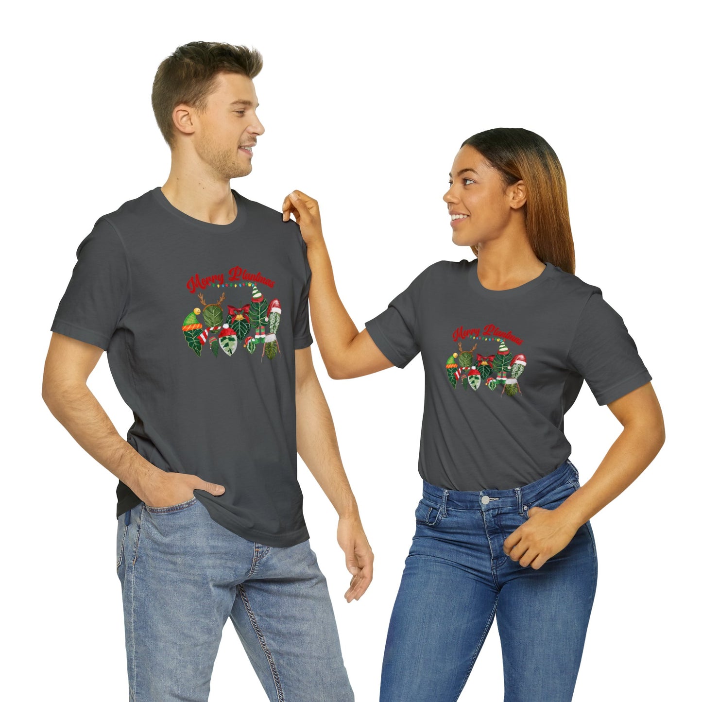Ugly Christmas Sweater for plant lady or plant daddy. Merry Plantmas tshirt for plant lover and Christmas season. Funny plant tshirt