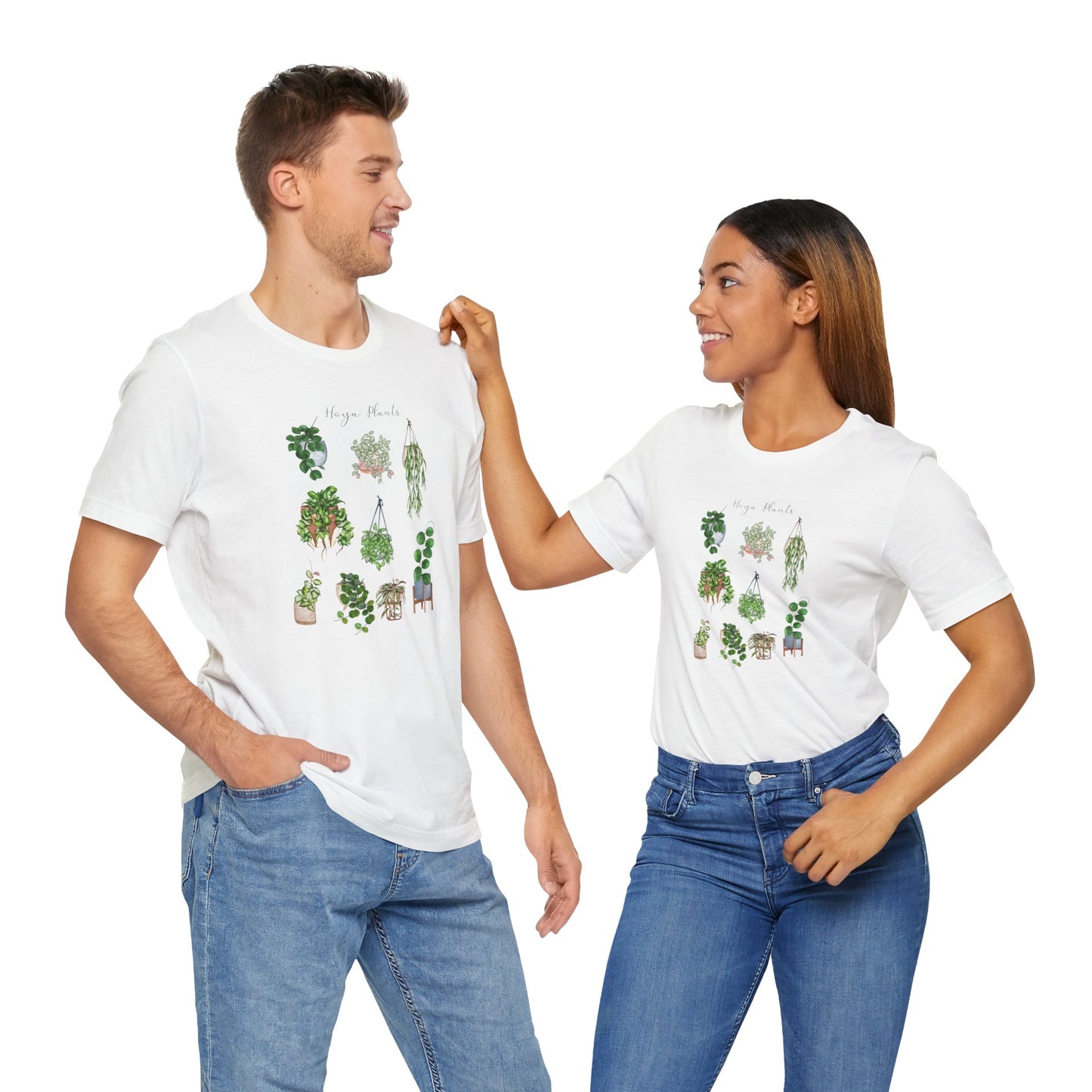 Plant shirt with Hoya plants. Hoya plants lover. Botanical gift. Hanging plants top Unisex Jersey Short Sleeve Tee