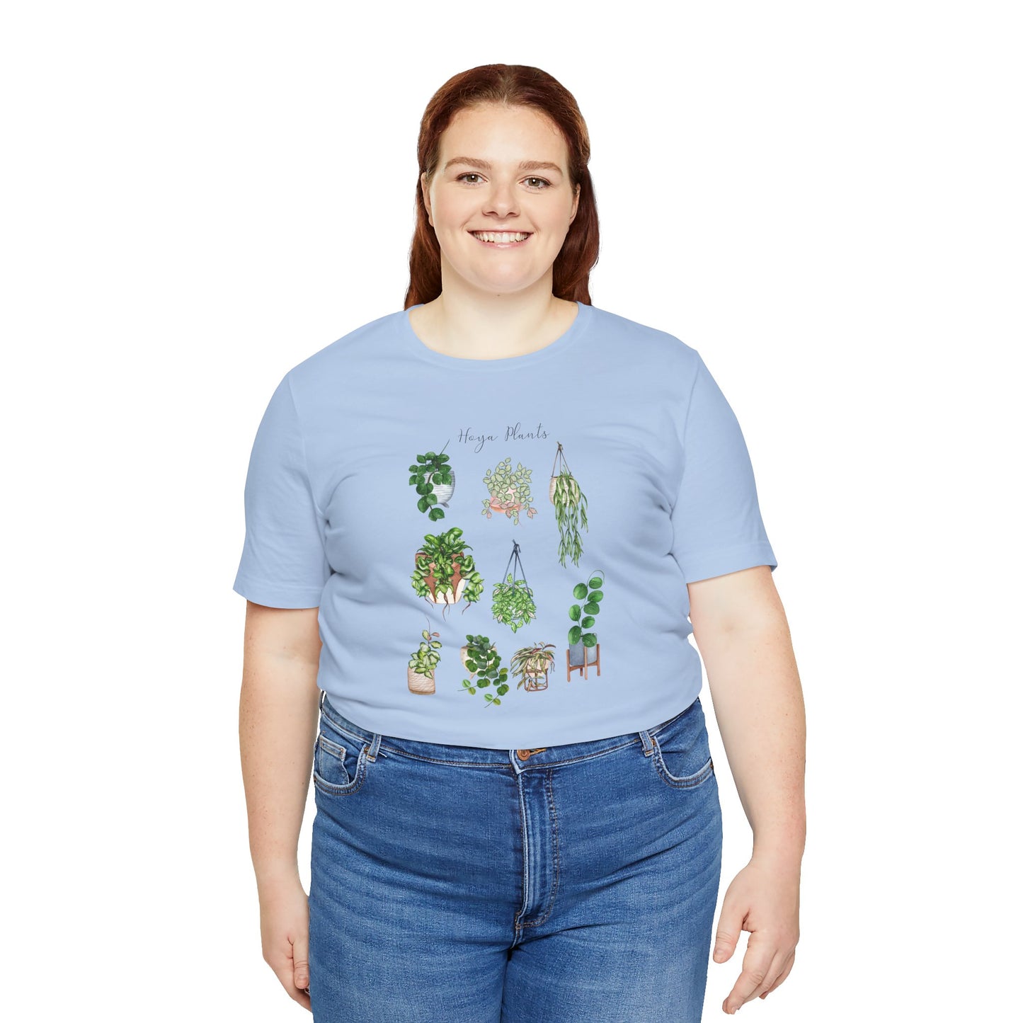 Plant shirt with Hoya plants. Hoya plants lover. Botanical gift. Hanging plants top Unisex Jersey Short Sleeve Tee