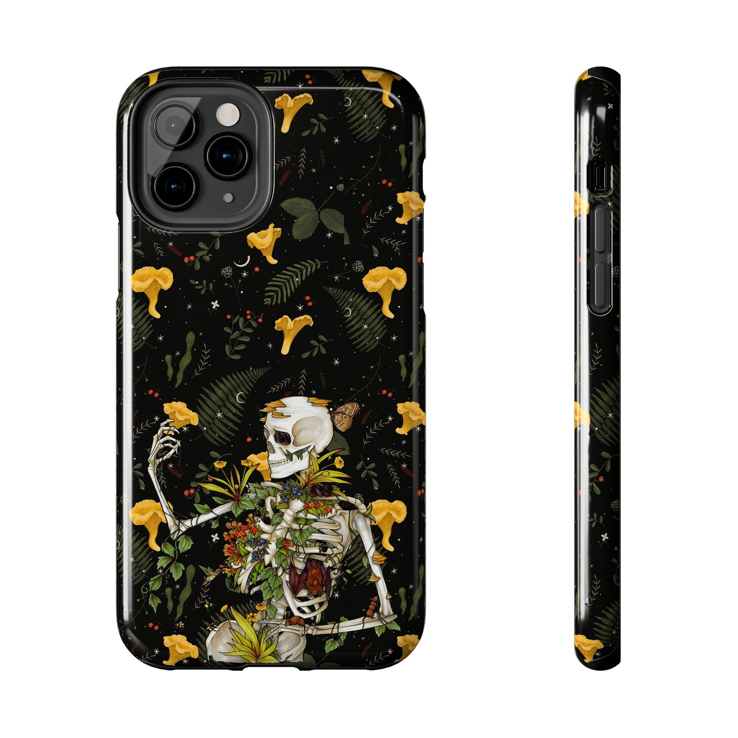 Mushrooms, skeleton and plants Tough Phone be Cases, Case-Matefor iPhone 15, iPhone 14, iPhone 13, iPhone 12 and iPhone 11