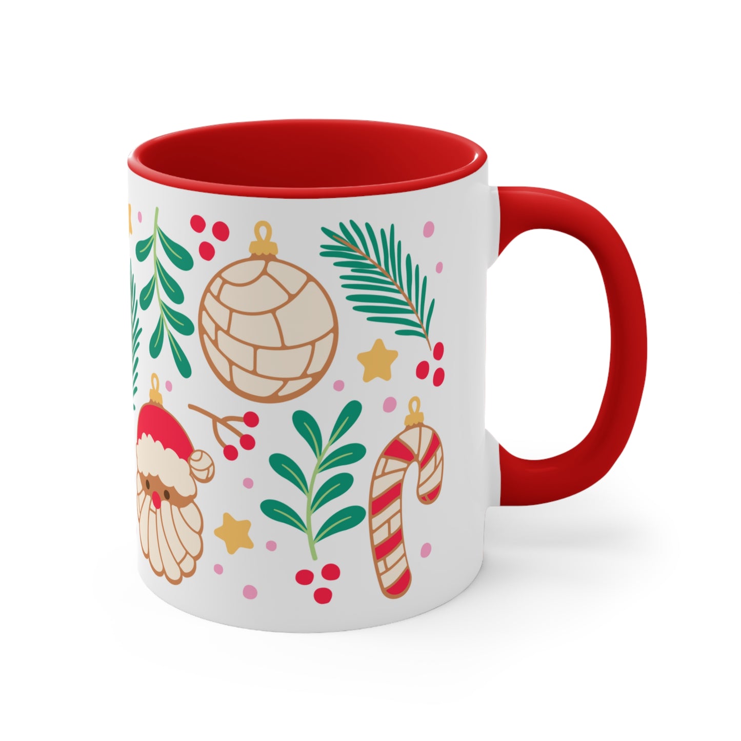Navidad pan dulce Coffee Mug, 11oz for Mexican friends or Mexican mom. Concha mug. Regalo de navidad para mexicanos y latinos.