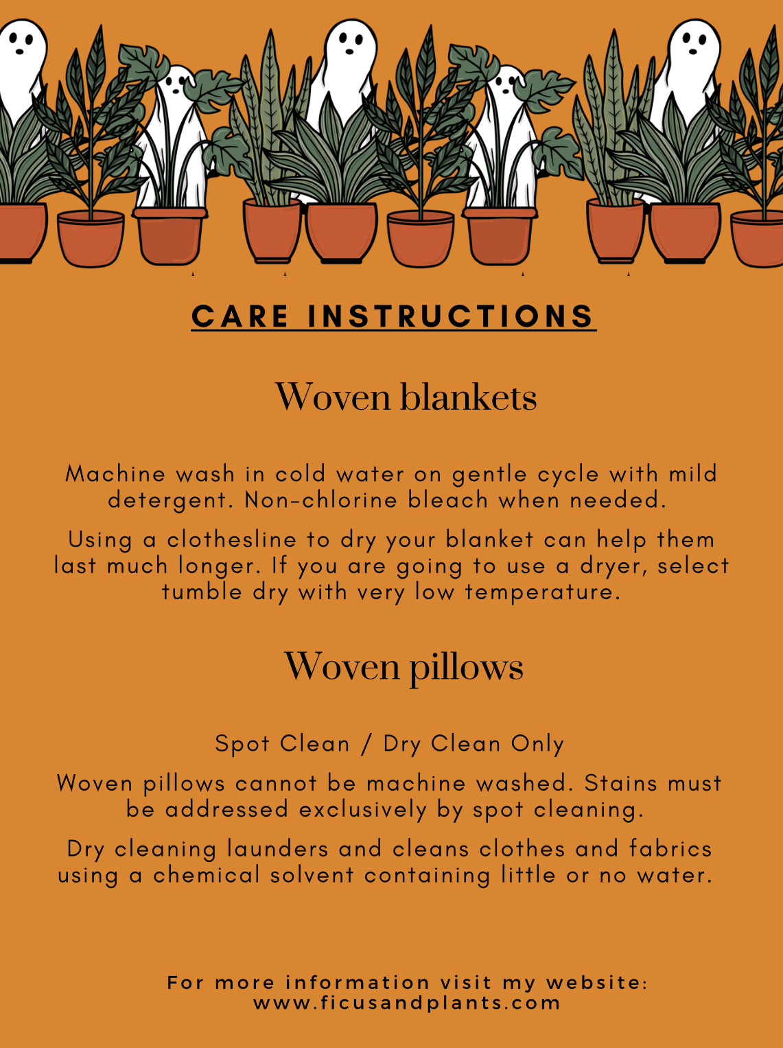 ghosts holding monstera leaf cotton woven blanket. Ghost holding monstera blanket for plant lover, crazy plant lady. Halloween blanket