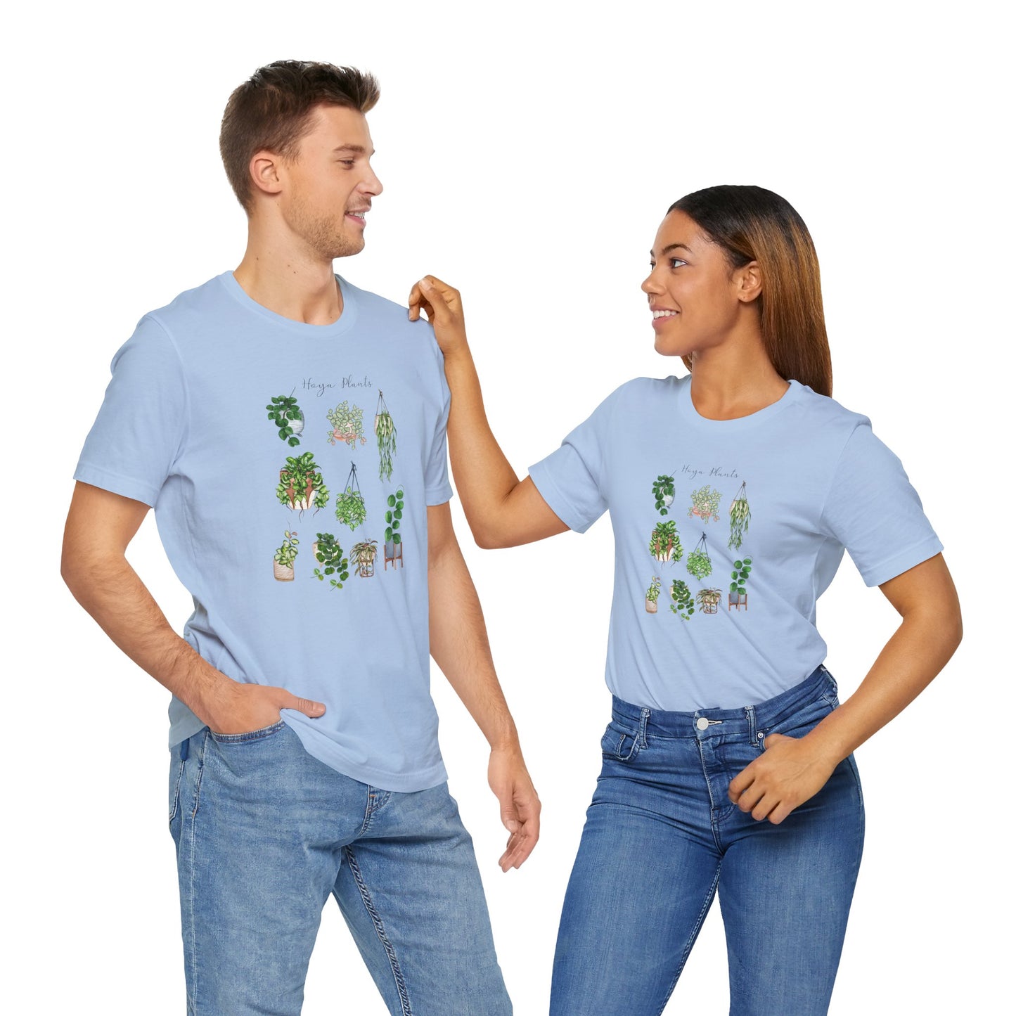 Plant shirt with Hoya plants. Hoya plants lover. Botanical gift. Hanging plants top Unisex Jersey Short Sleeve Tee