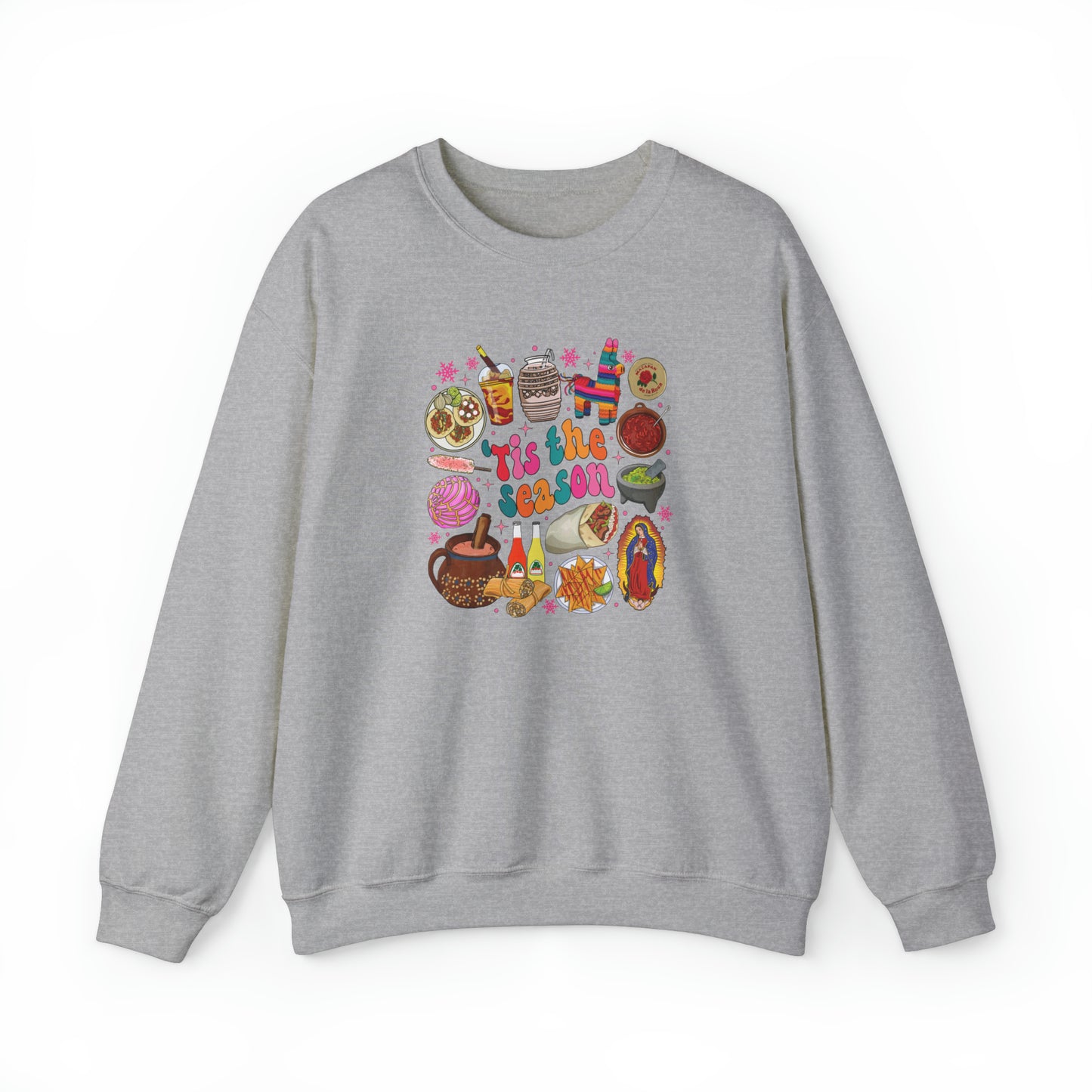 Feliz navidad Unisex Heavy Sweatshirt. This is the season Mexican style sweatshirt. Mexican Christmas