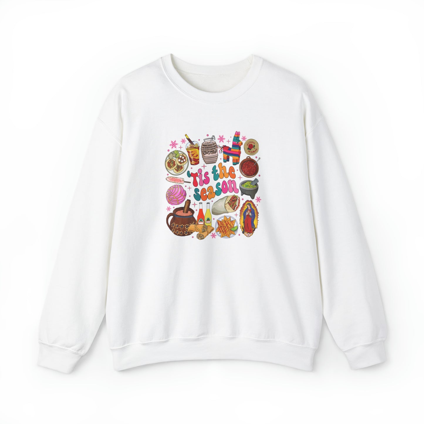 Feliz navidad Unisex Heavy Sweatshirt. This is the season Mexican style sweatshirt. Mexican Christmas