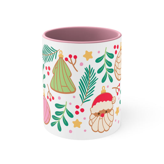 Navidad pan dulce Coffee Mug, 11oz for Mexican friends or Mexican mom. Concha mug. Regalo de navidad para mexicanos y latinos.