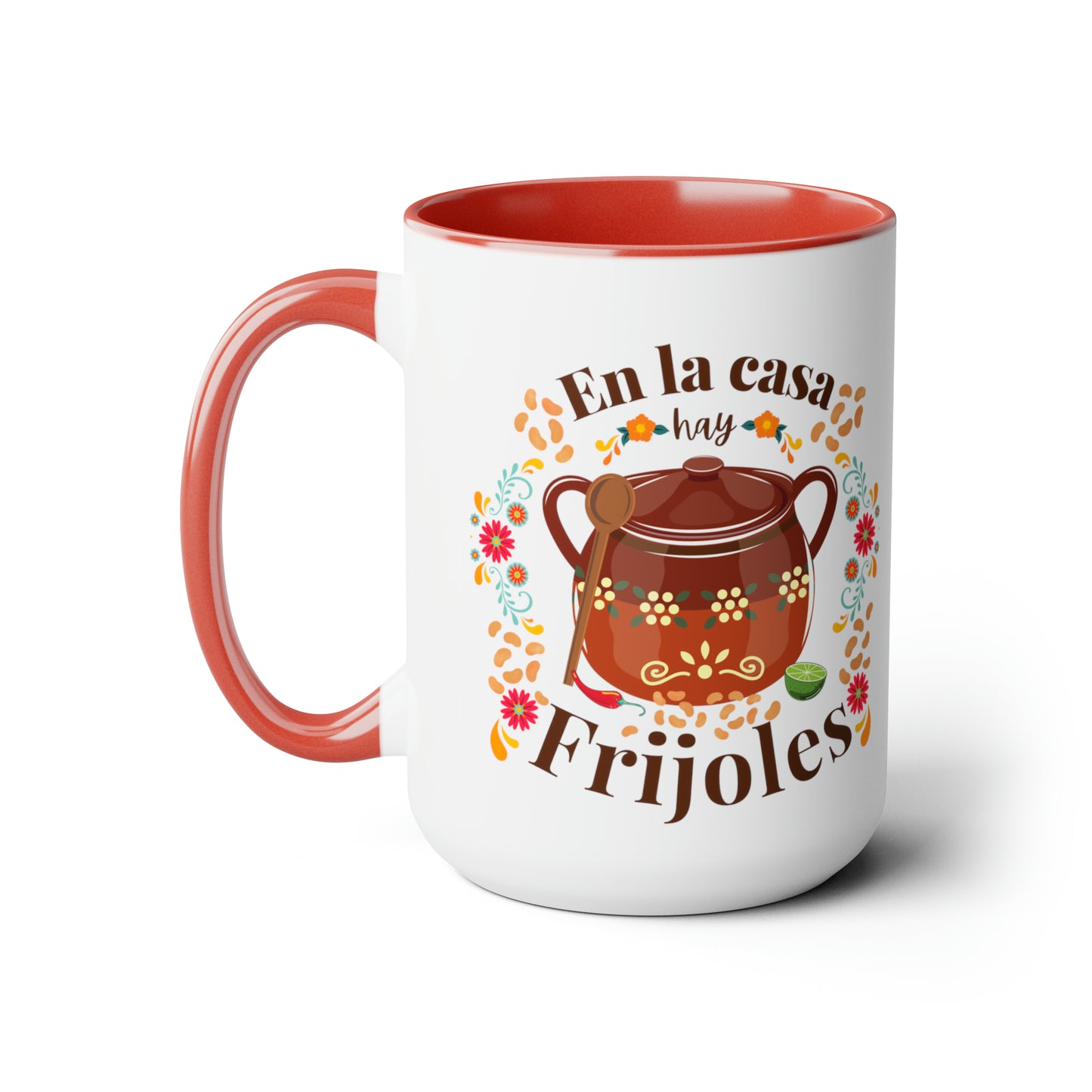 Funny Mexican Coffee Mugs, 15oz for Mexican mom. En la casa hay frijoles mug for Mothers Day, birthday day or dia de las madres