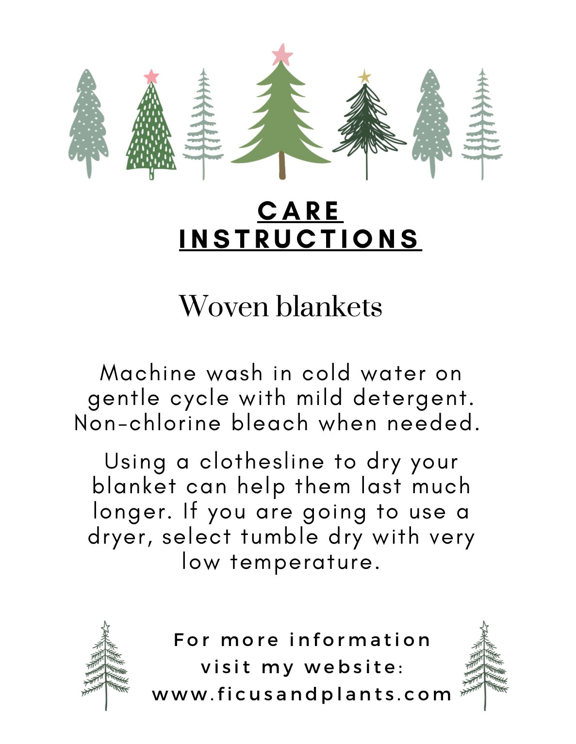 Christmas Tree Woven Blanket for holiday season. Green throw woven blanket with Christmas tree.