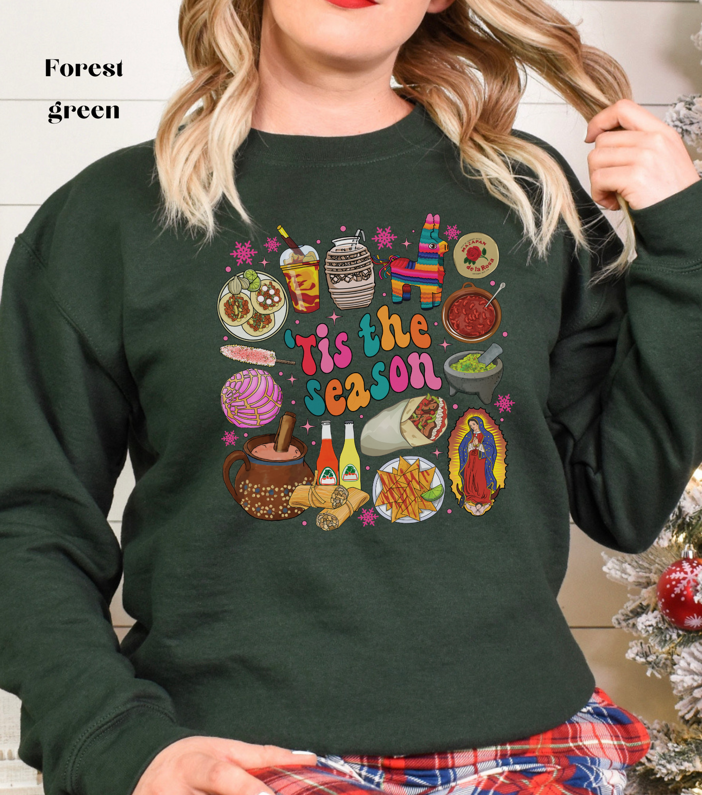 Feliz navidad Unisex Heavy Sweatshirt. This is the season Mexican style sweatshirt. Mexican Christmas