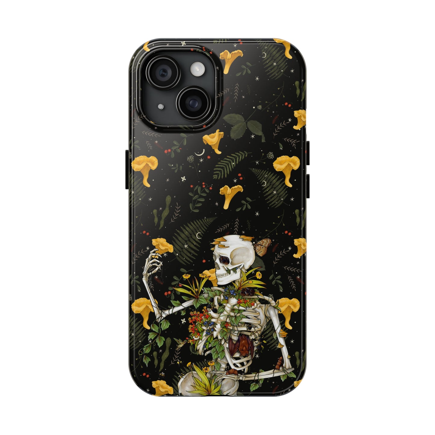 Mushrooms, skeleton and plants Tough Phone be Cases, Case-Matefor iPhone 15, iPhone 14, iPhone 13, iPhone 12 and iPhone 11