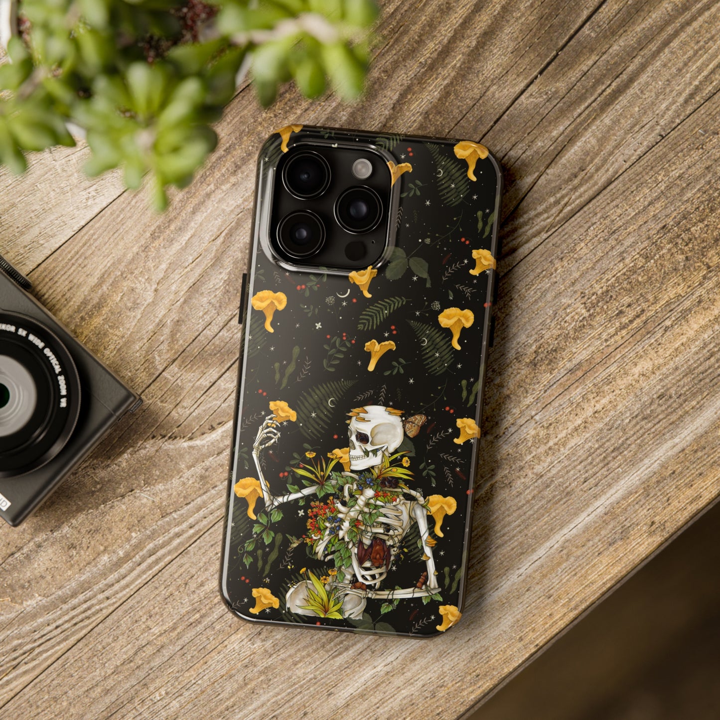 Mushrooms, skeleton and plants Tough Phone be Cases, Case-Matefor iPhone 15, iPhone 14, iPhone 13, iPhone 12 and iPhone 11
