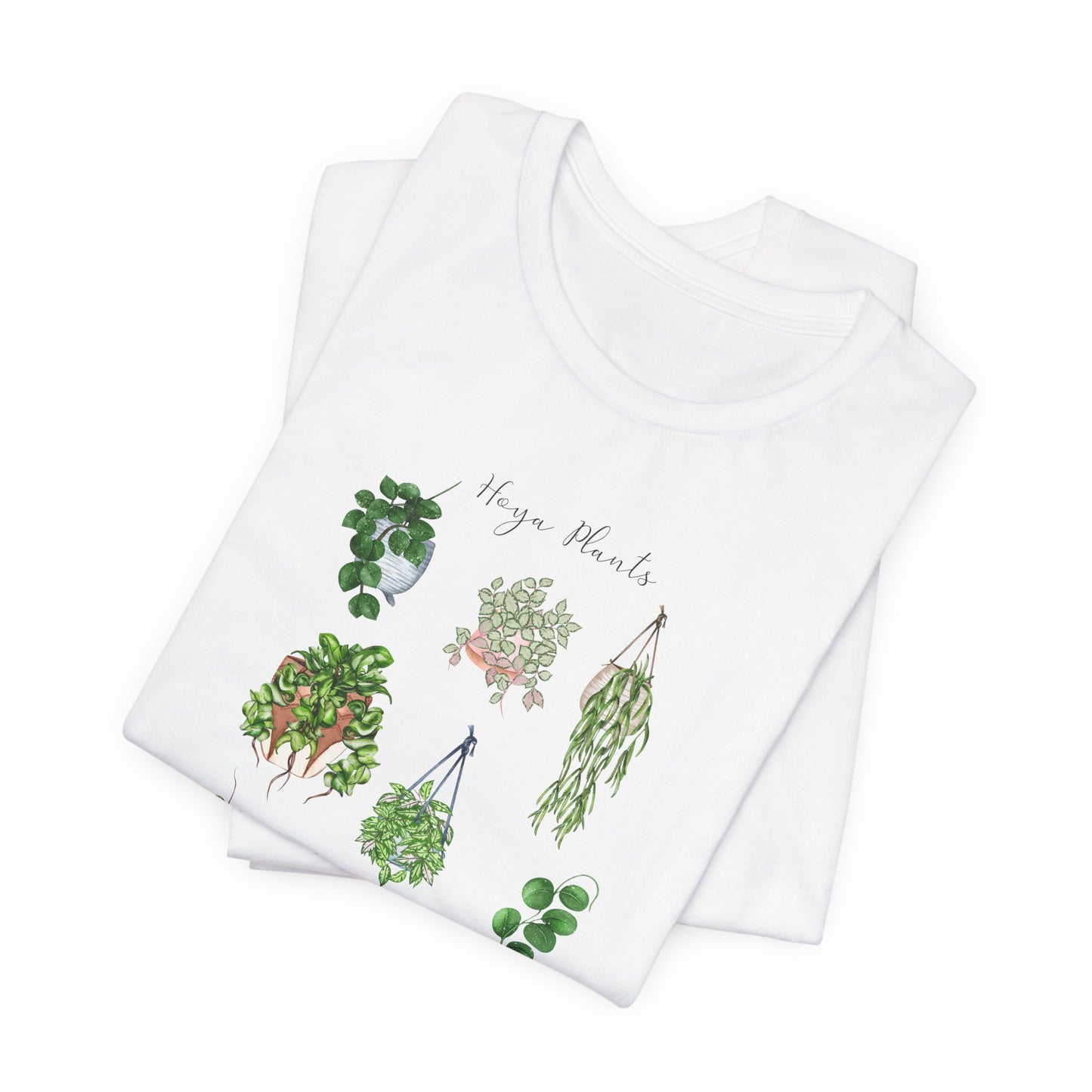Plant shirt with Hoya plants. Hoya plants lover. Botanical gift. Hanging plants top Unisex Jersey Short Sleeve Tee