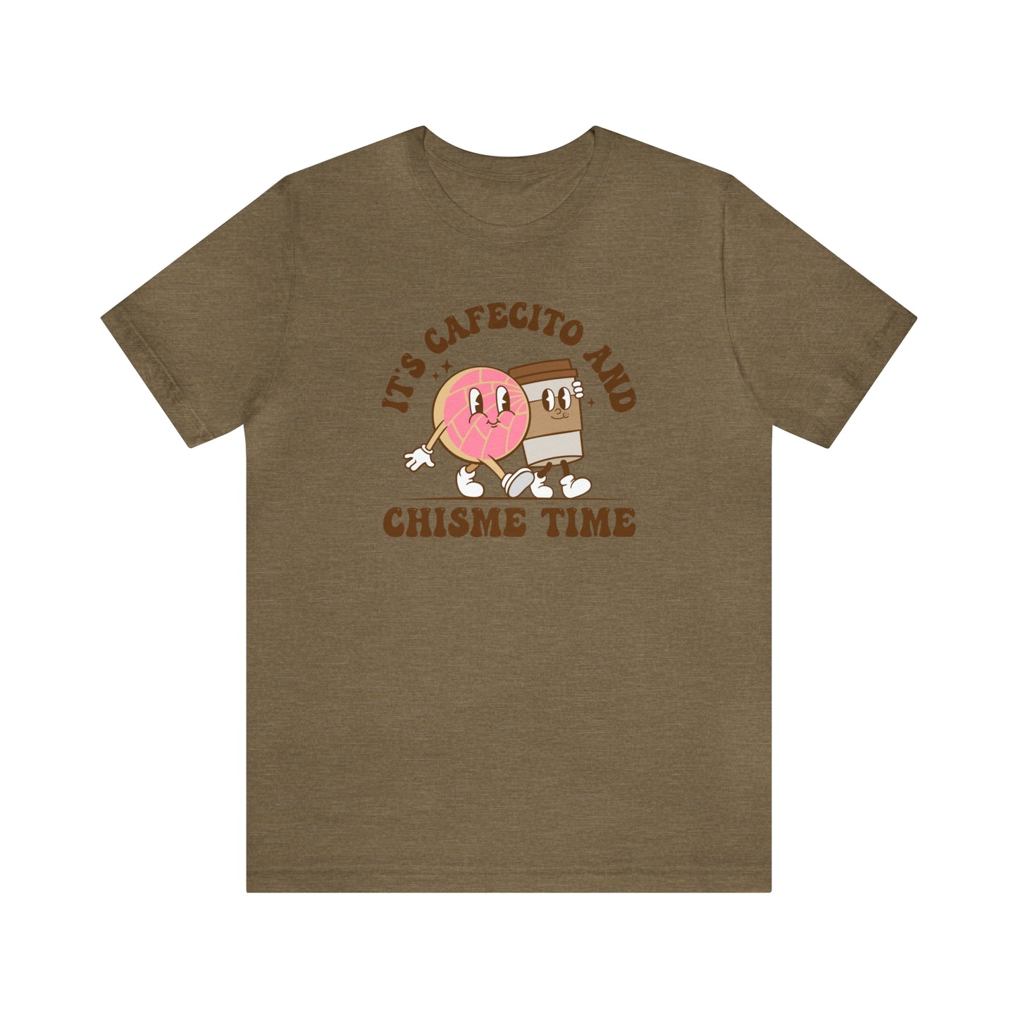Cafecito y chisme time tshirt for Latina friend, Mexican best friend or comadre. Christmas gift for Mexican chismosa amiga.