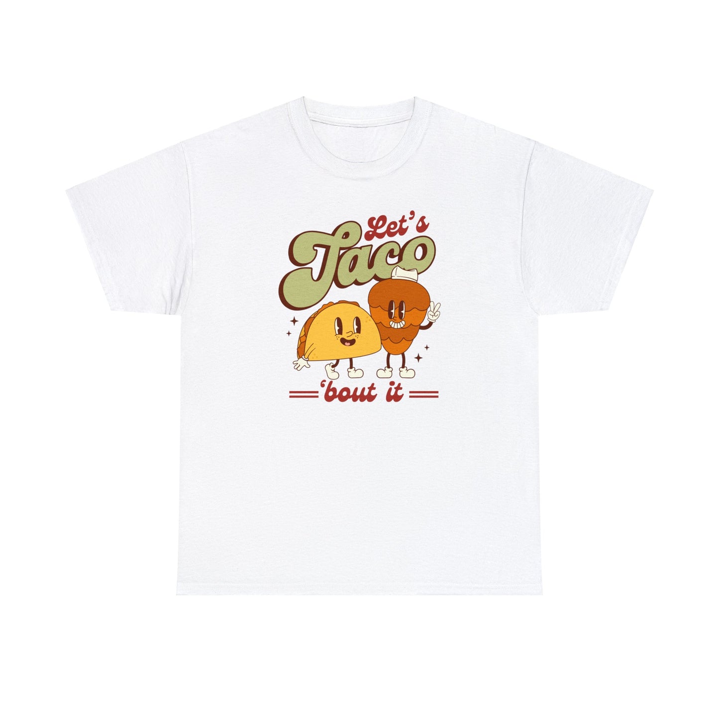 Let’s taco about it Unisex Heavy Cotton Tee. Tacos Al pastor shirt for Mexican or taco lover.