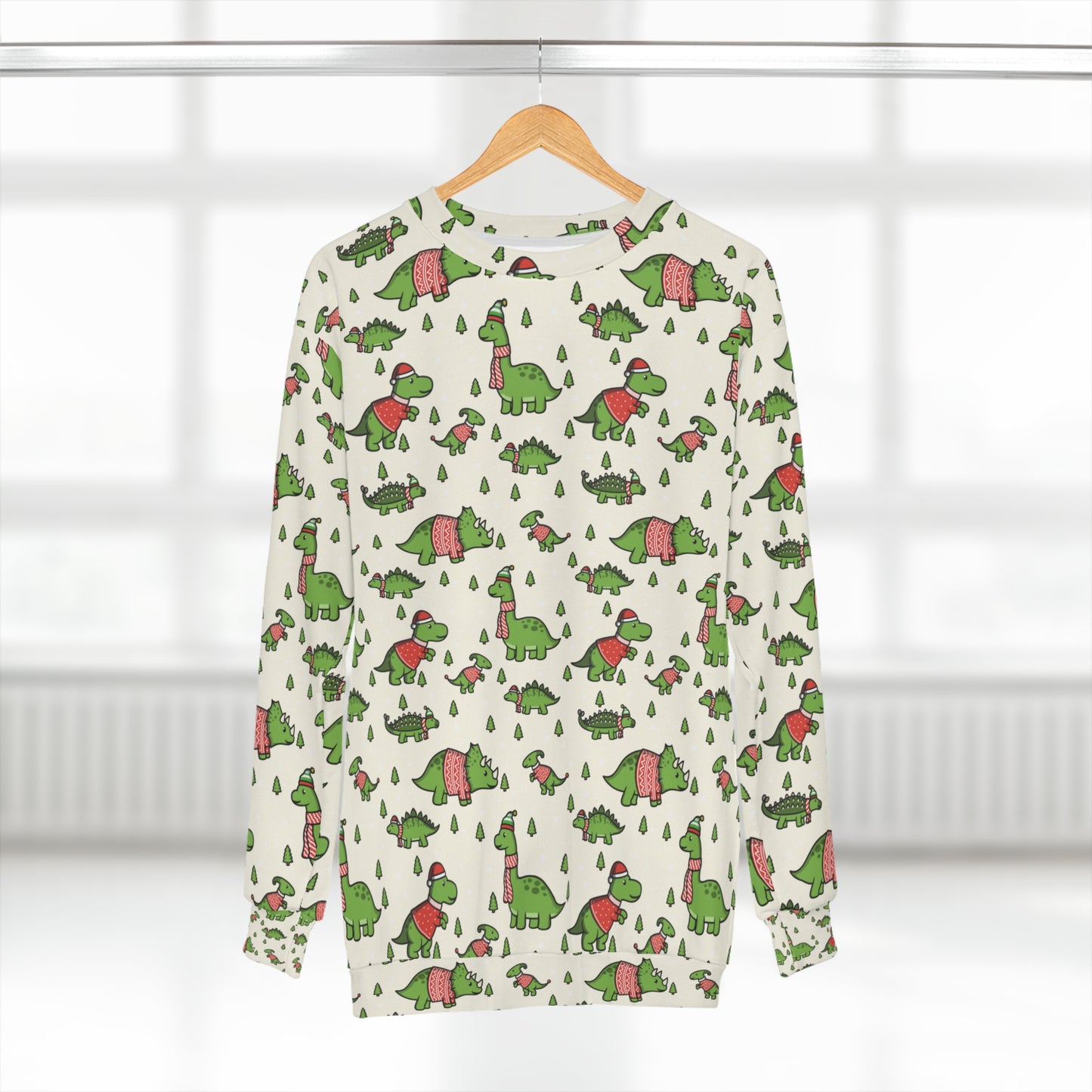 Christmas dinosaurs Sweatshirt for holiday season for dinosaur lover