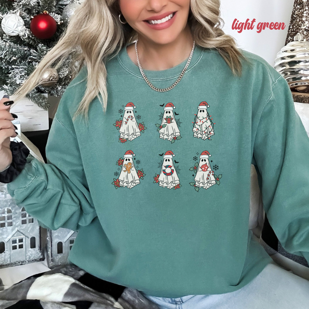 Christmas ghosts Sweatshirt for holiday season. Dead inside but is Christmas time. Cute Christmas sweater for her or him.