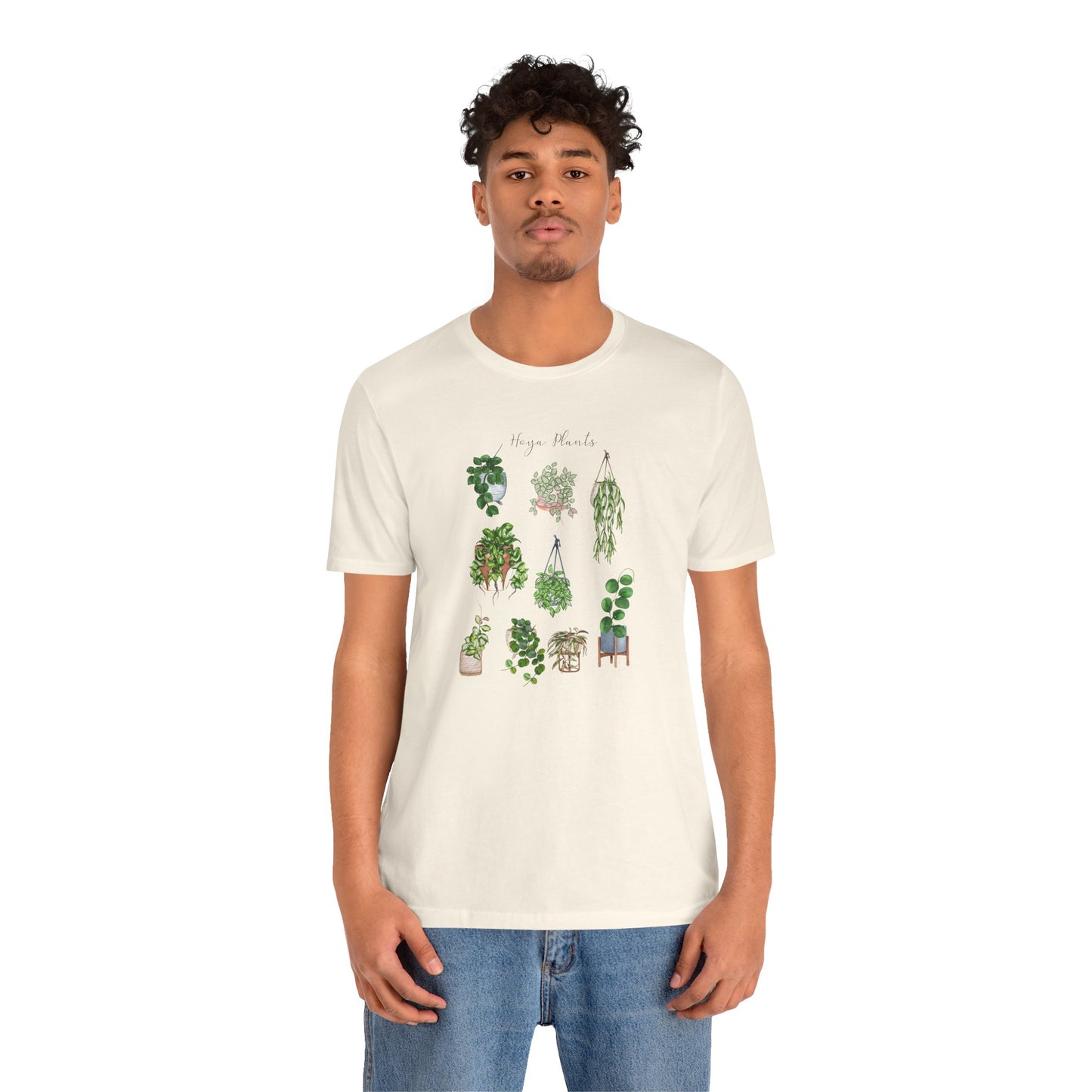 Plant shirt with Hoya plants. Hoya plants lover. Botanical gift. Hanging plants top Unisex Jersey Short Sleeve Tee