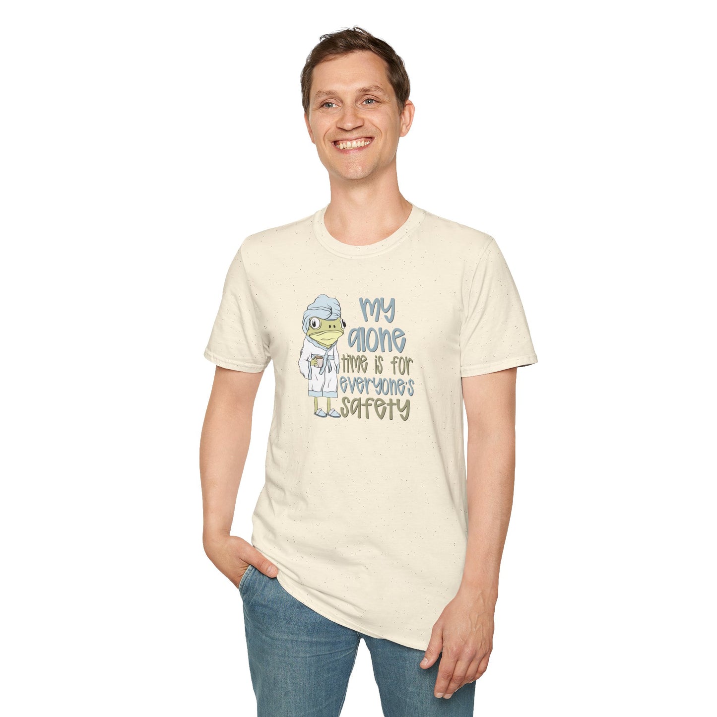 Funny Frog Softstyle T-Shirt: My Alone Time is for Everyone's Safety Shirt
