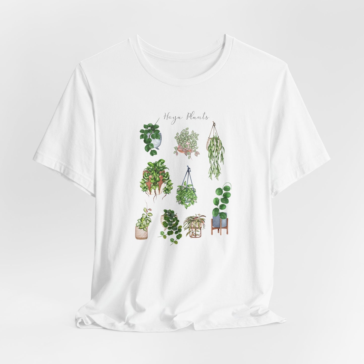 Plant shirt with Hoya plants. Hoya plants lover. Botanical gift. Hanging plants top Unisex Jersey Short Sleeve Tee