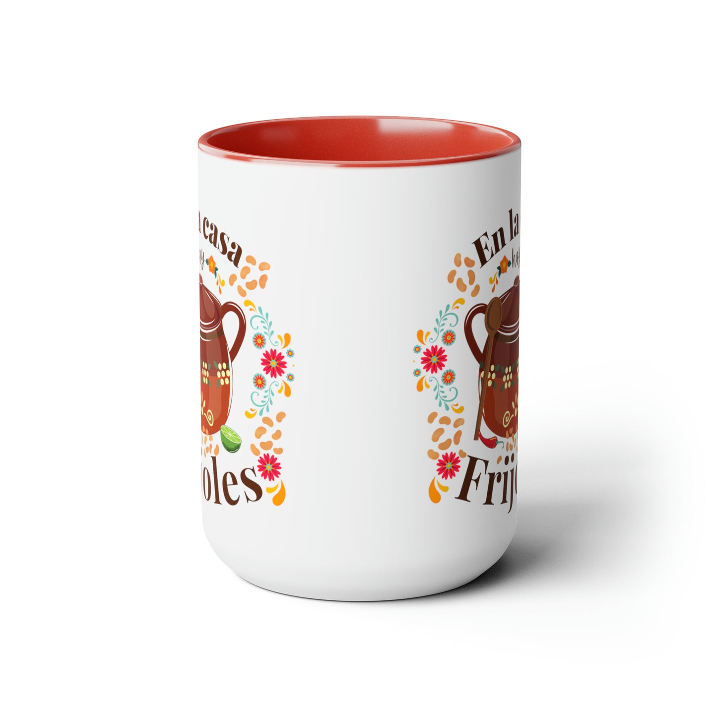 Funny Mexican Coffee Mugs, 15oz for Mexican mom. En la casa hay frijoles mug for Mothers Day, birthday day or dia de las madres
