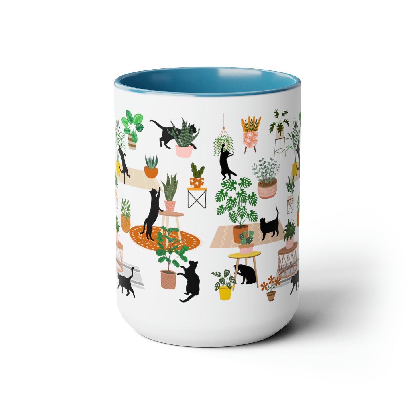 Cats and plants Coffee Mugs, 15oz for plant daddy and cat lady.