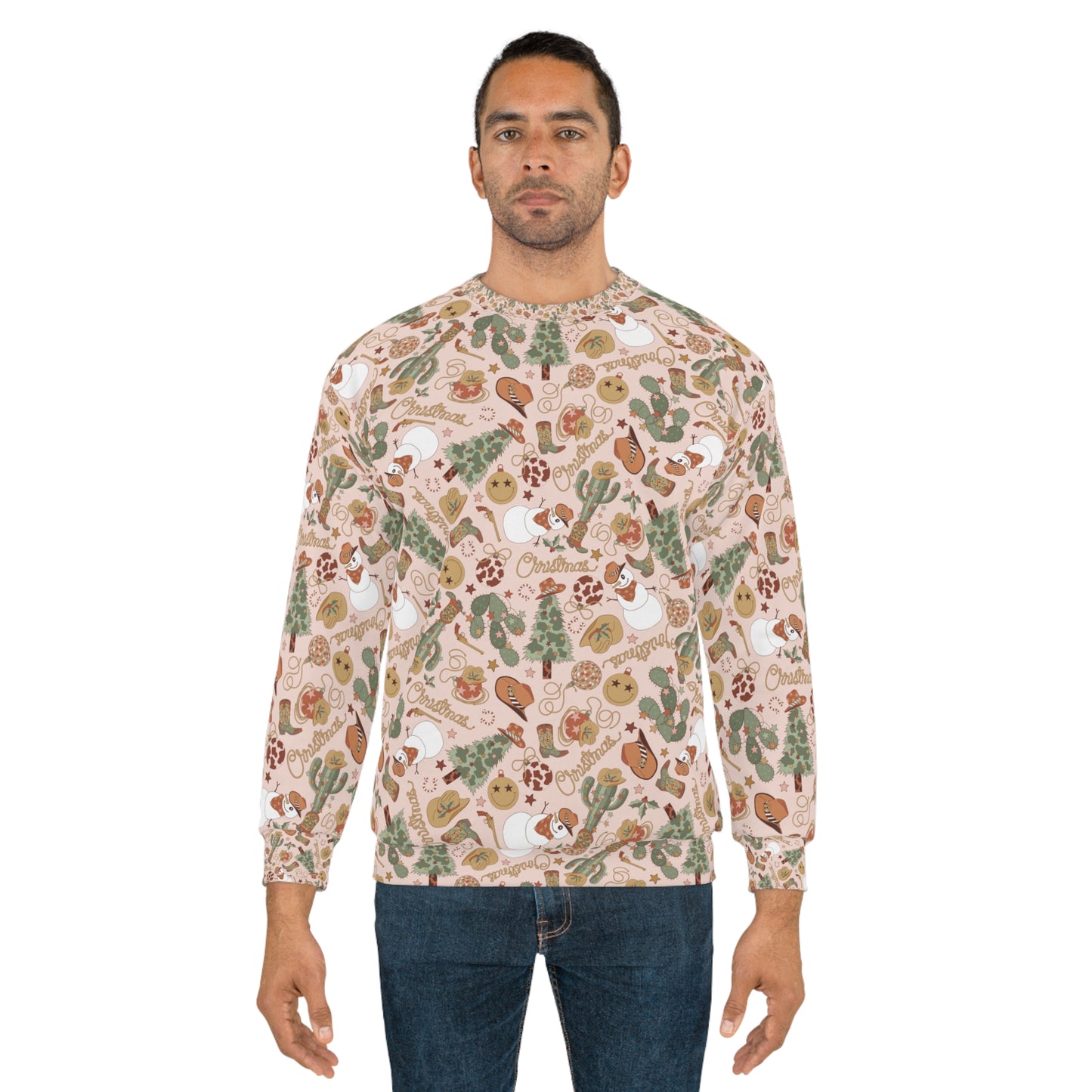 western christmas Unisex Sweatshirt for cowboys and cowgirls. western christmas. Howdy Christmas sweater.