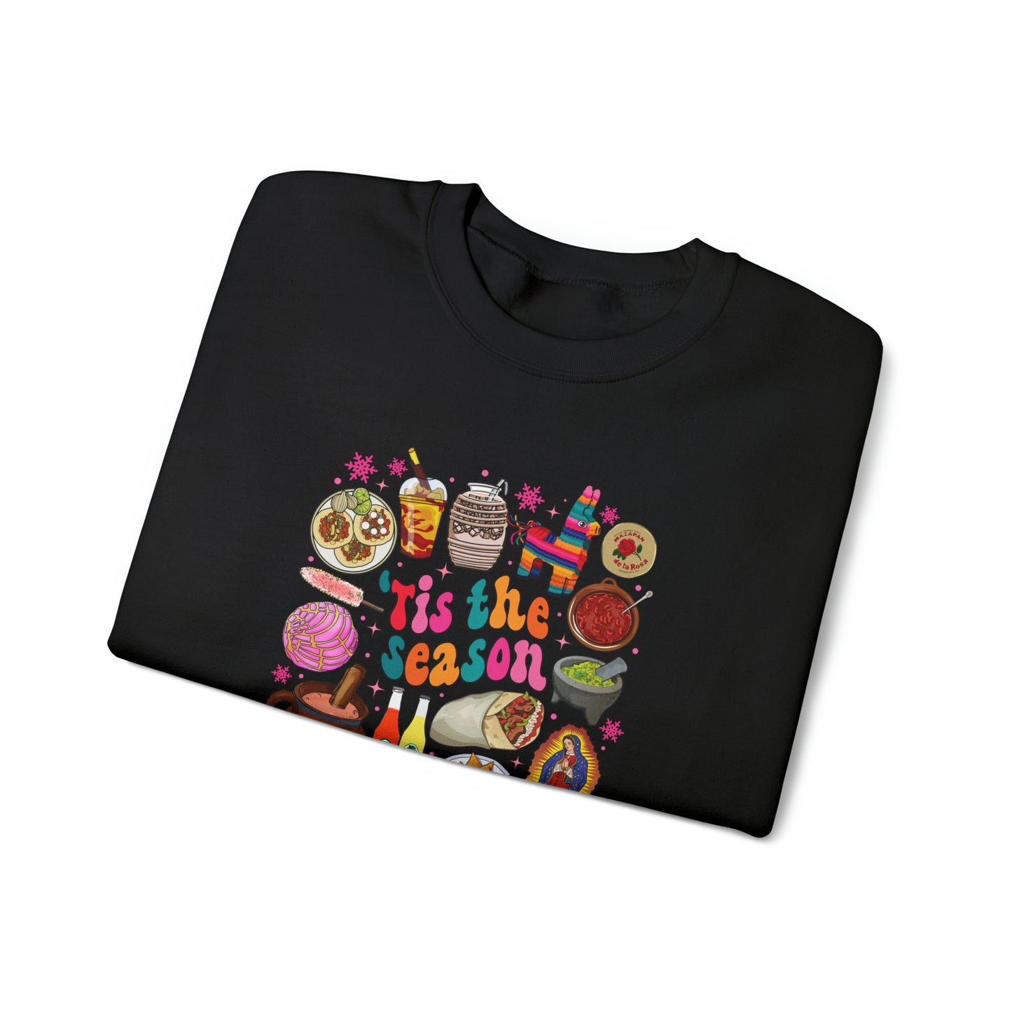Feliz navidad Unisex Heavy Sweatshirt. This is the season Mexican style sweatshirt. Mexican Christmas