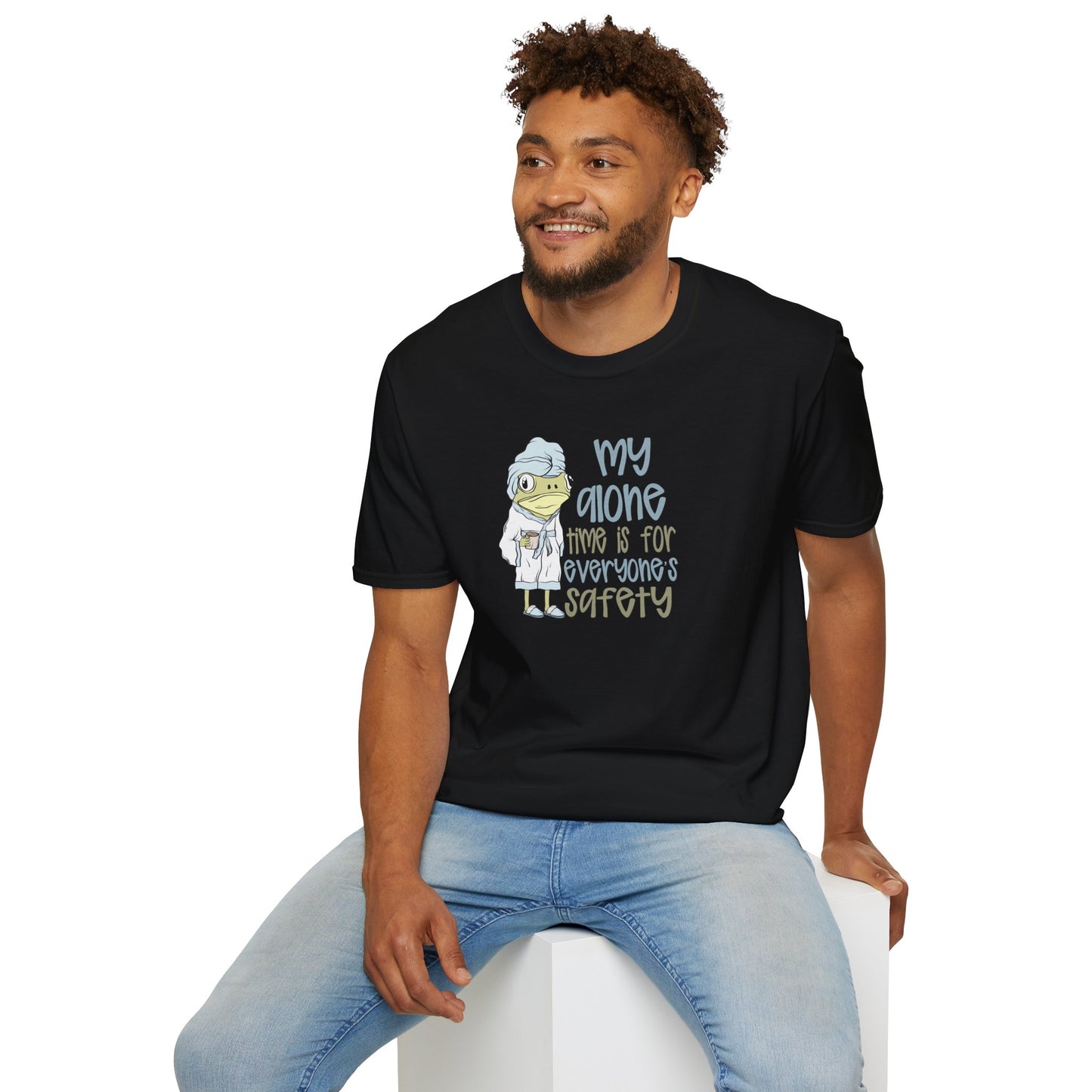 Funny Frog Softstyle T-Shirt: My Alone Time is for Everyone's Safety Shirt