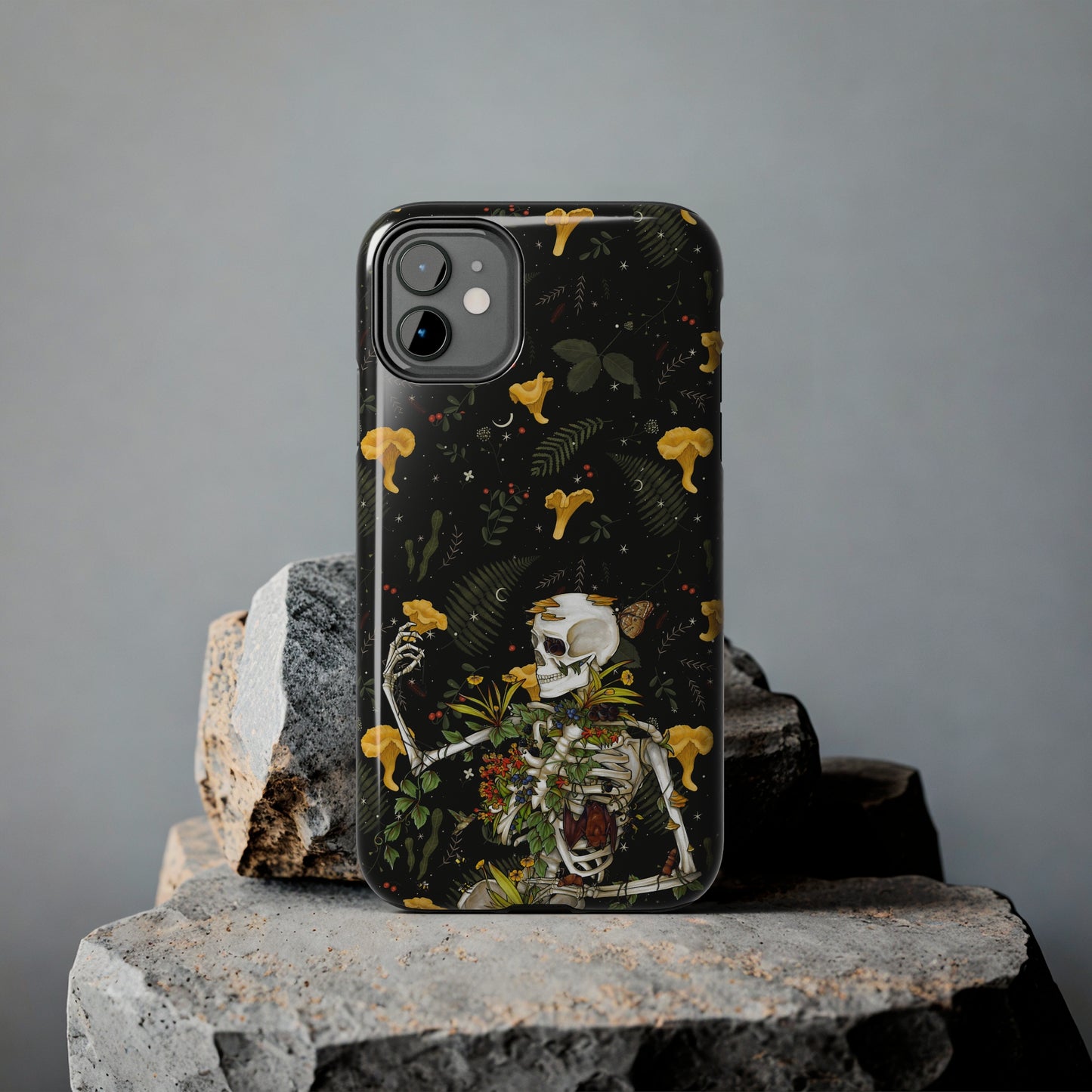 Mushrooms, skeleton and plants Tough Phone be Cases, Case-Matefor iPhone 15, iPhone 14, iPhone 13, iPhone 12 and iPhone 11