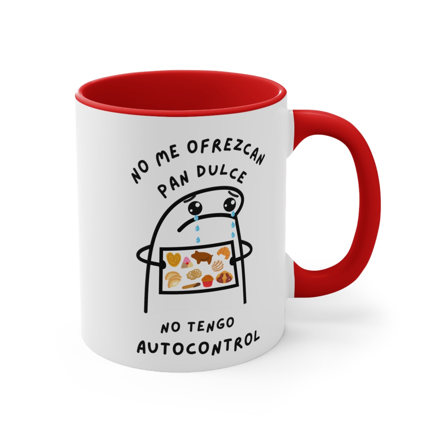 Funny Mexican Coffee Mug, 11oz for Mexican family or friends. No me ofrezcan pan dulce no tengo autocontrol.