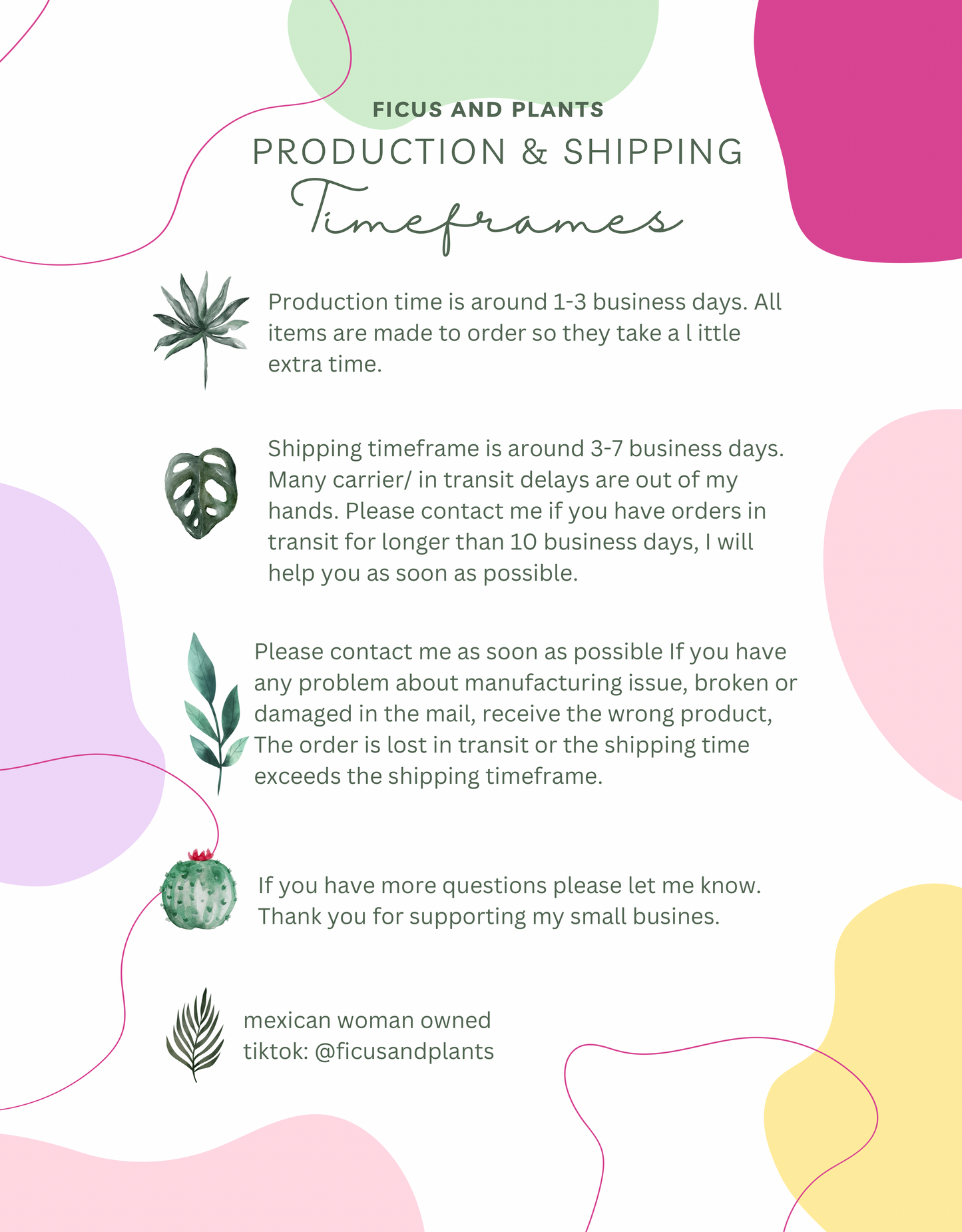 Ferns and plant leaves tea towel. Set of 2 cotton Plants kitchen towel.