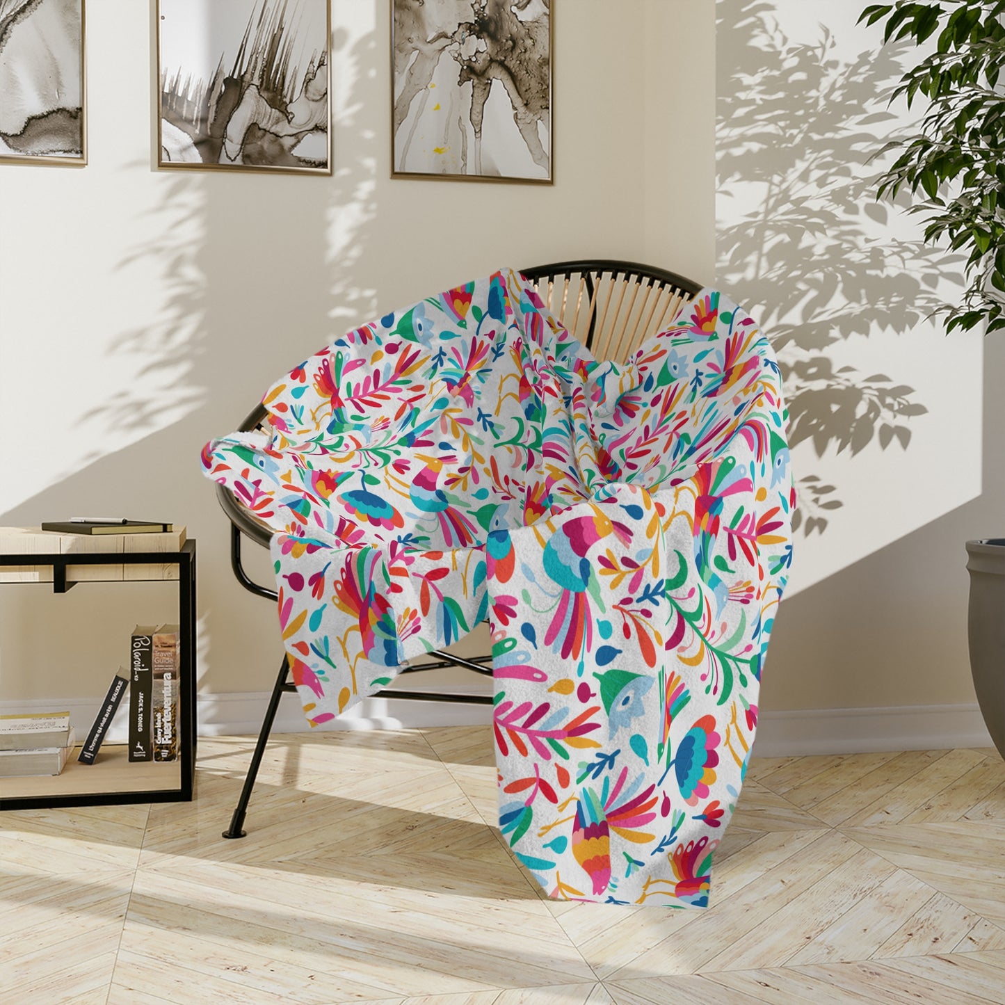 Otomi print Blanket for Mexican home decor. Birthday gift for Mexican mom, Mexican friend or tia.