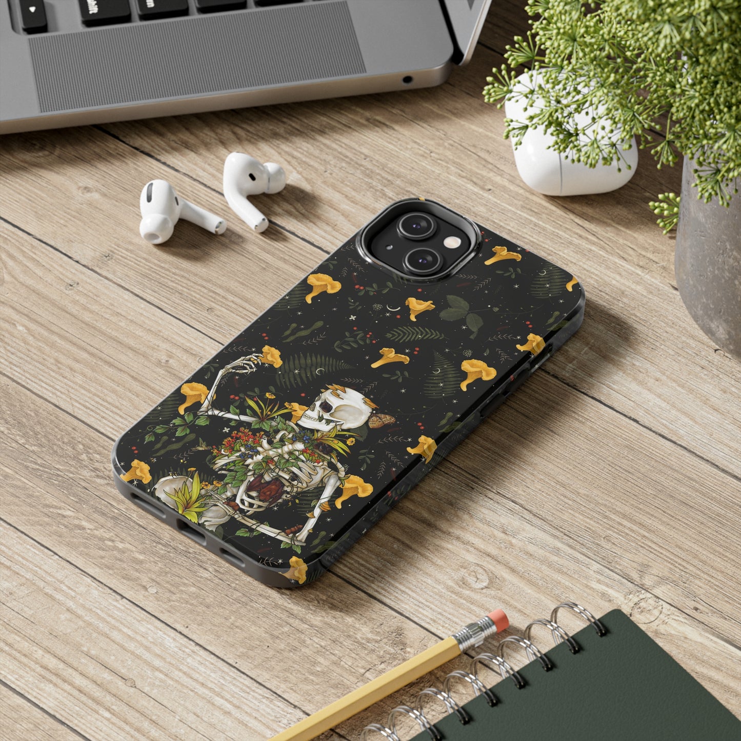 Mushrooms, skeleton and plants Tough Phone be Cases, Case-Matefor iPhone 15, iPhone 14, iPhone 13, iPhone 12 and iPhone 11