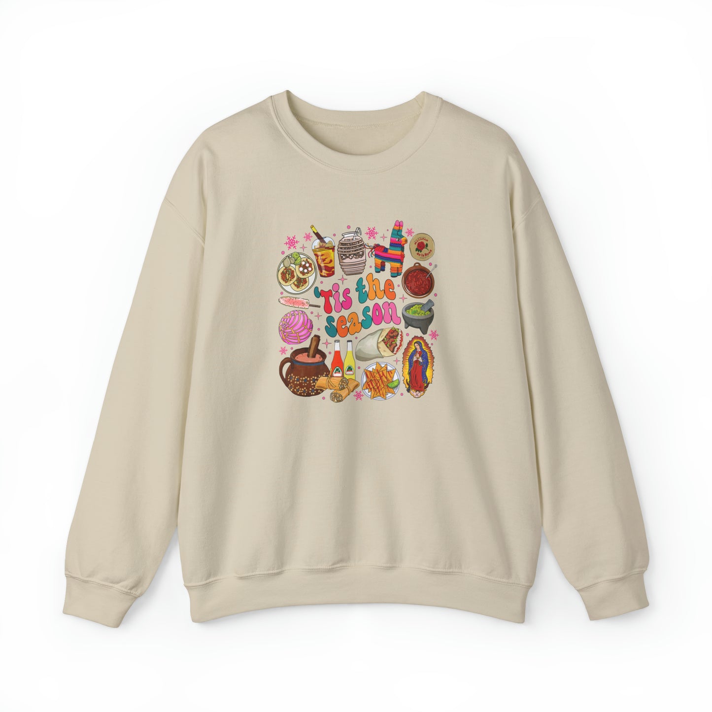 Feliz navidad Unisex Heavy Sweatshirt. This is the season Mexican style sweatshirt. Mexican Christmas