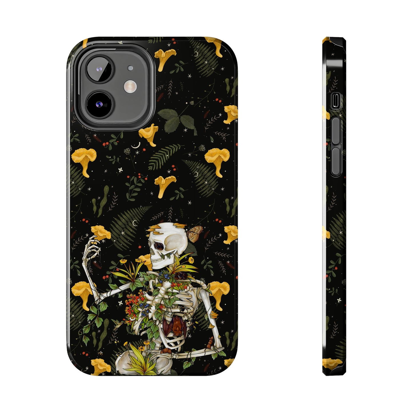 Mushrooms, skeleton and plants Tough Phone be Cases, Case-Matefor iPhone 15, iPhone 14, iPhone 13, iPhone 12 and iPhone 11