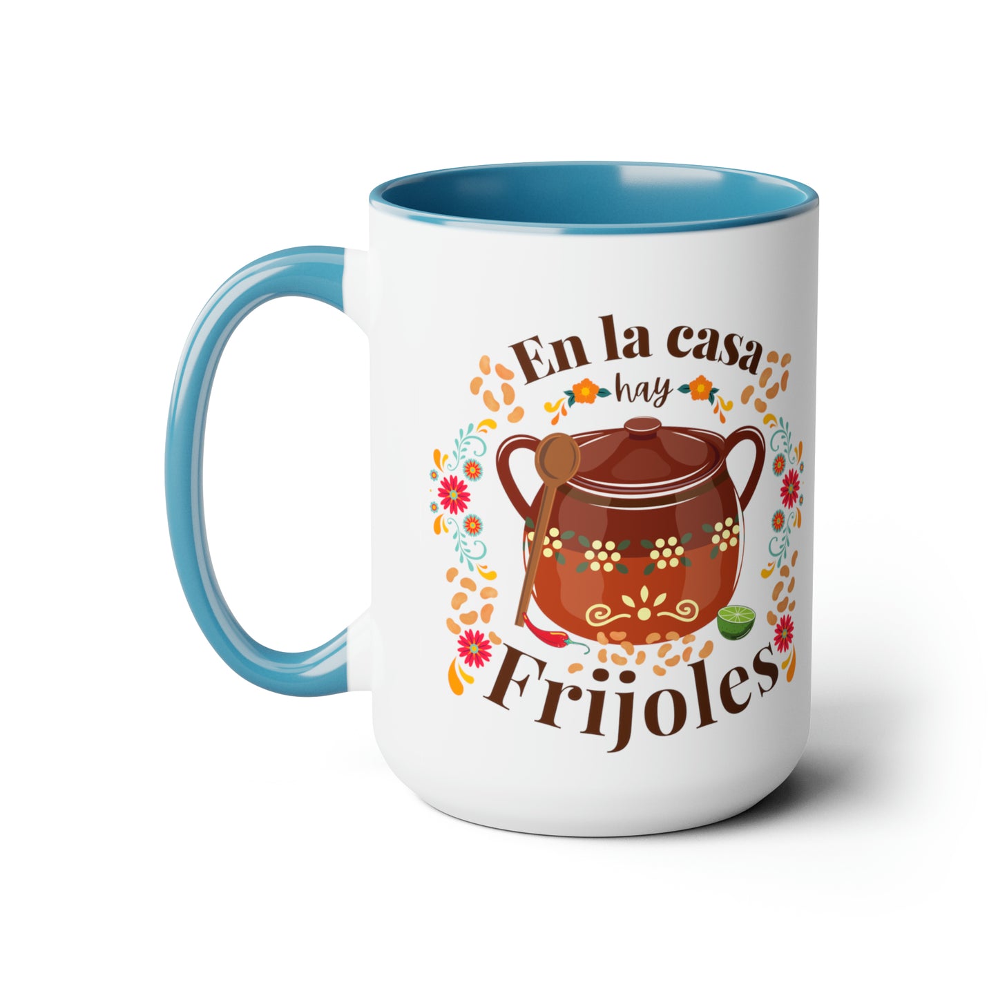 Funny Mexican Coffee Mugs, 15oz for Mexican mom. En la casa hay frijoles mug for Mothers Day, birthday day or dia de las madres