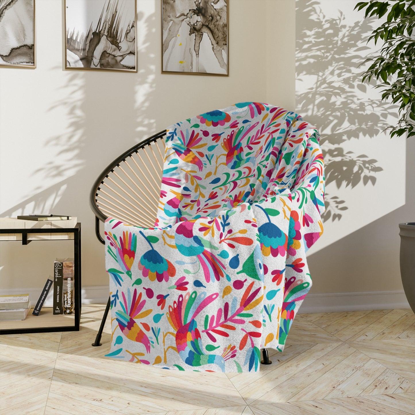 Otomi print Blanket for Mexican home decor. Birthday gift for Mexican mom, Mexican friend or tia.