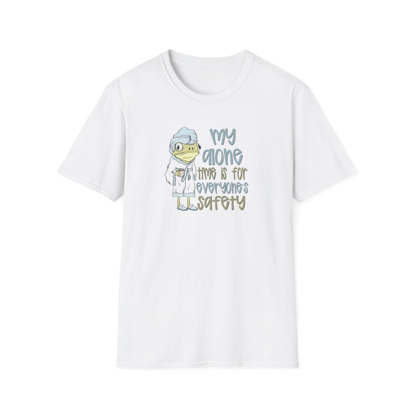 Funny Frog Softstyle T-Shirt: My Alone Time is for Everyone's Safety Shirt