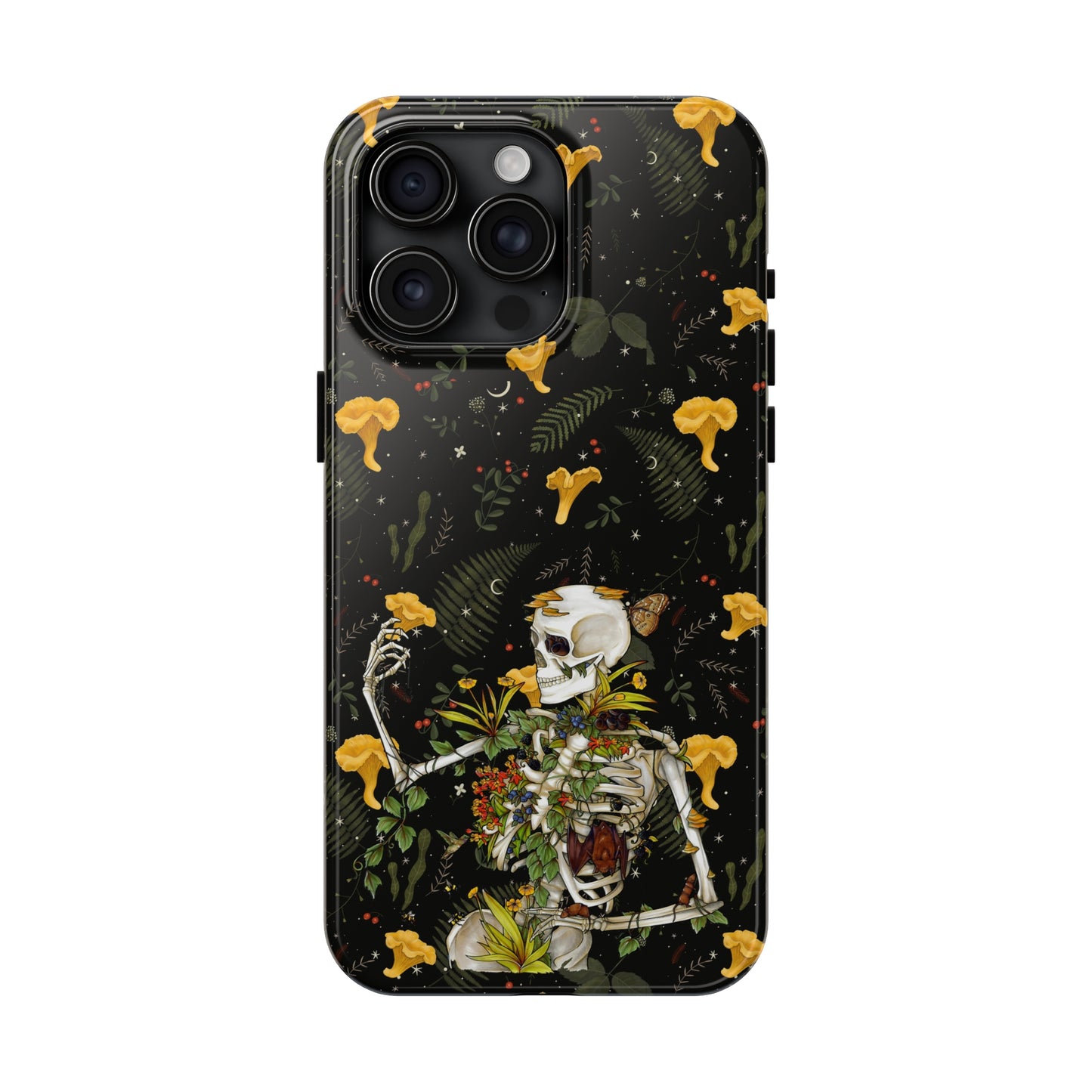 Mushrooms, skeleton and plants Tough Phone be Cases, Case-Matefor iPhone 15, iPhone 14, iPhone 13, iPhone 12 and iPhone 11