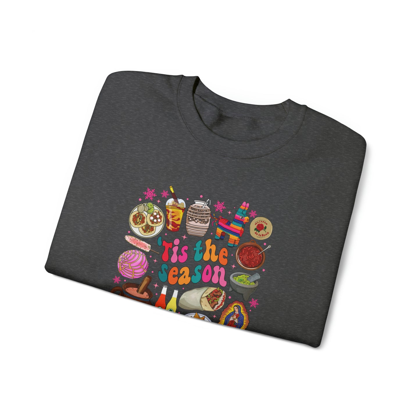 Feliz navidad Unisex Heavy Sweatshirt. This is the season Mexican style sweatshirt. Mexican Christmas