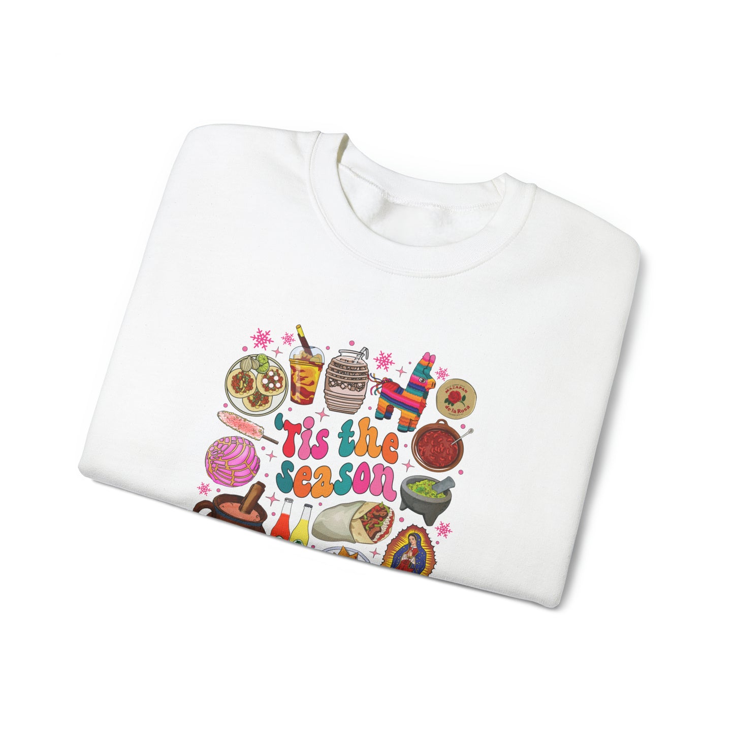 Feliz navidad Unisex Heavy Sweatshirt. This is the season Mexican style sweatshirt. Mexican Christmas