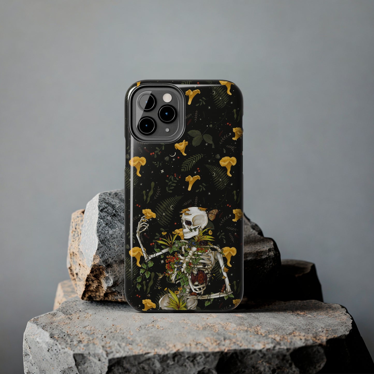 Mushrooms, skeleton and plants Tough Phone be Cases, Case-Matefor iPhone 15, iPhone 14, iPhone 13, iPhone 12 and iPhone 11