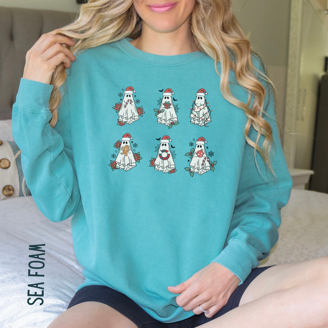 Christmas ghosts Sweatshirt for holiday season. Dead inside but is Christmas time. Cute Christmas sweater for her or him.