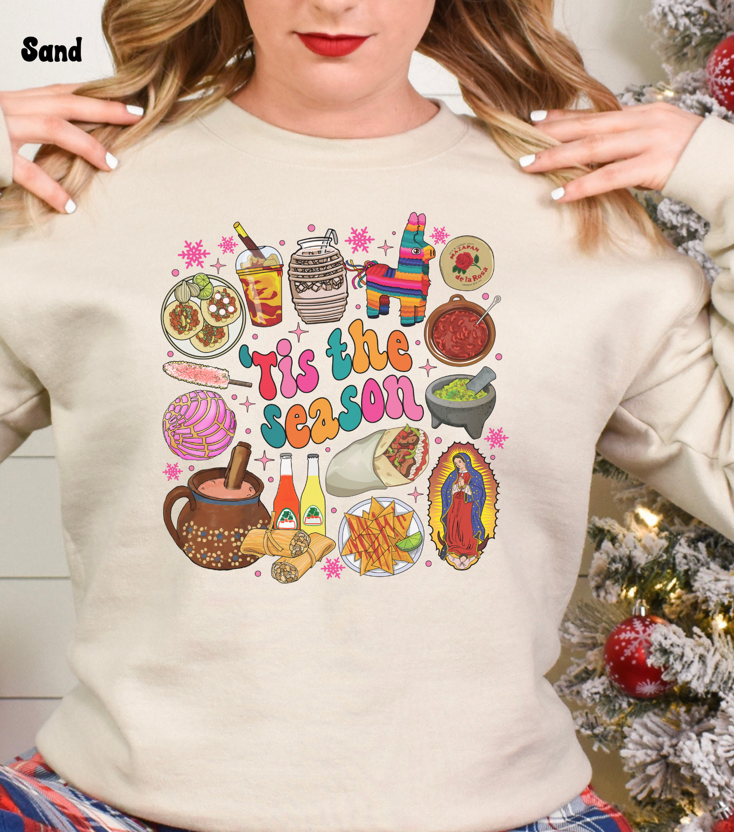 Feliz navidad Unisex Heavy Sweatshirt. This is the season Mexican style sweatshirt. Mexican Christmas
