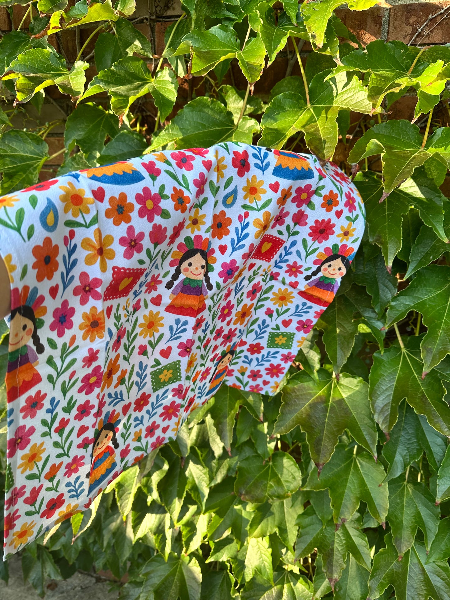 Muñeca lele kitchen towels. Set of 2 Mexican towels for Mexican kitchen decor