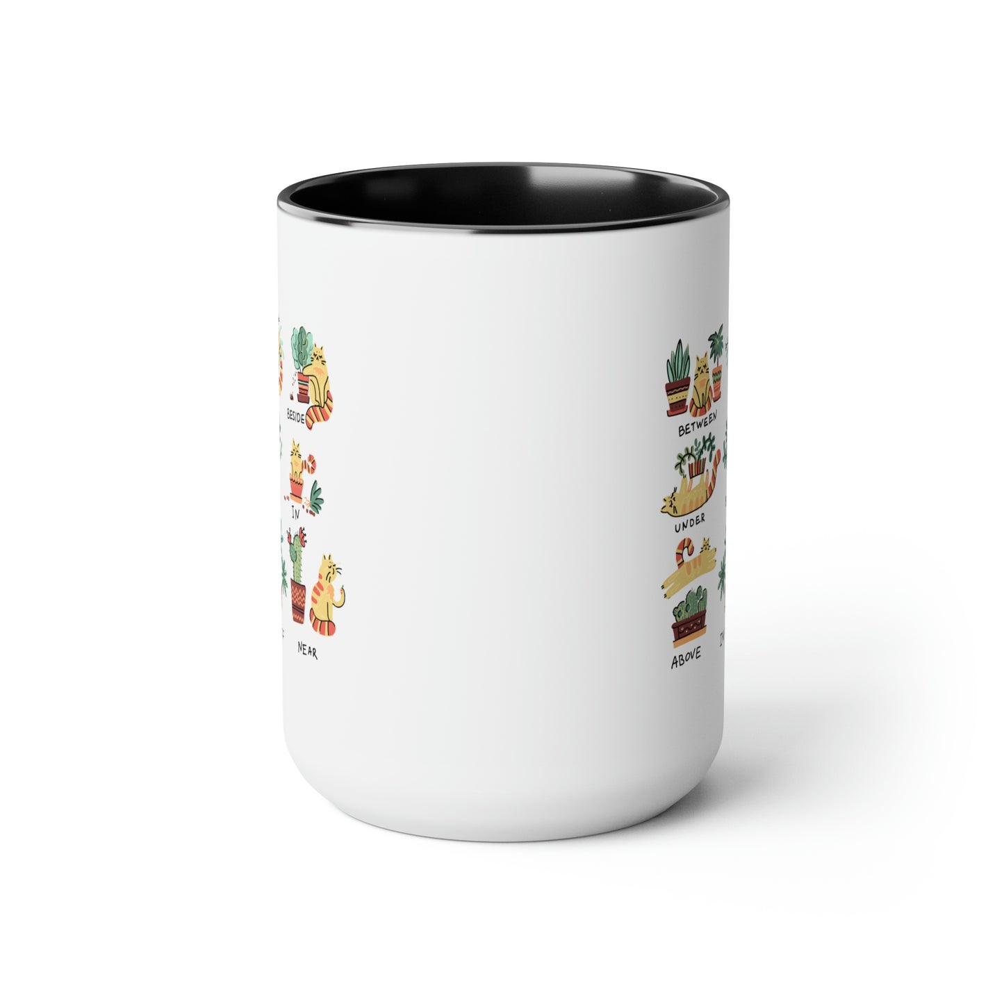 Funny cat Coffee Mugs, 15oz for cat lovers. Cats, plants and coffee. Plants and cats mug.