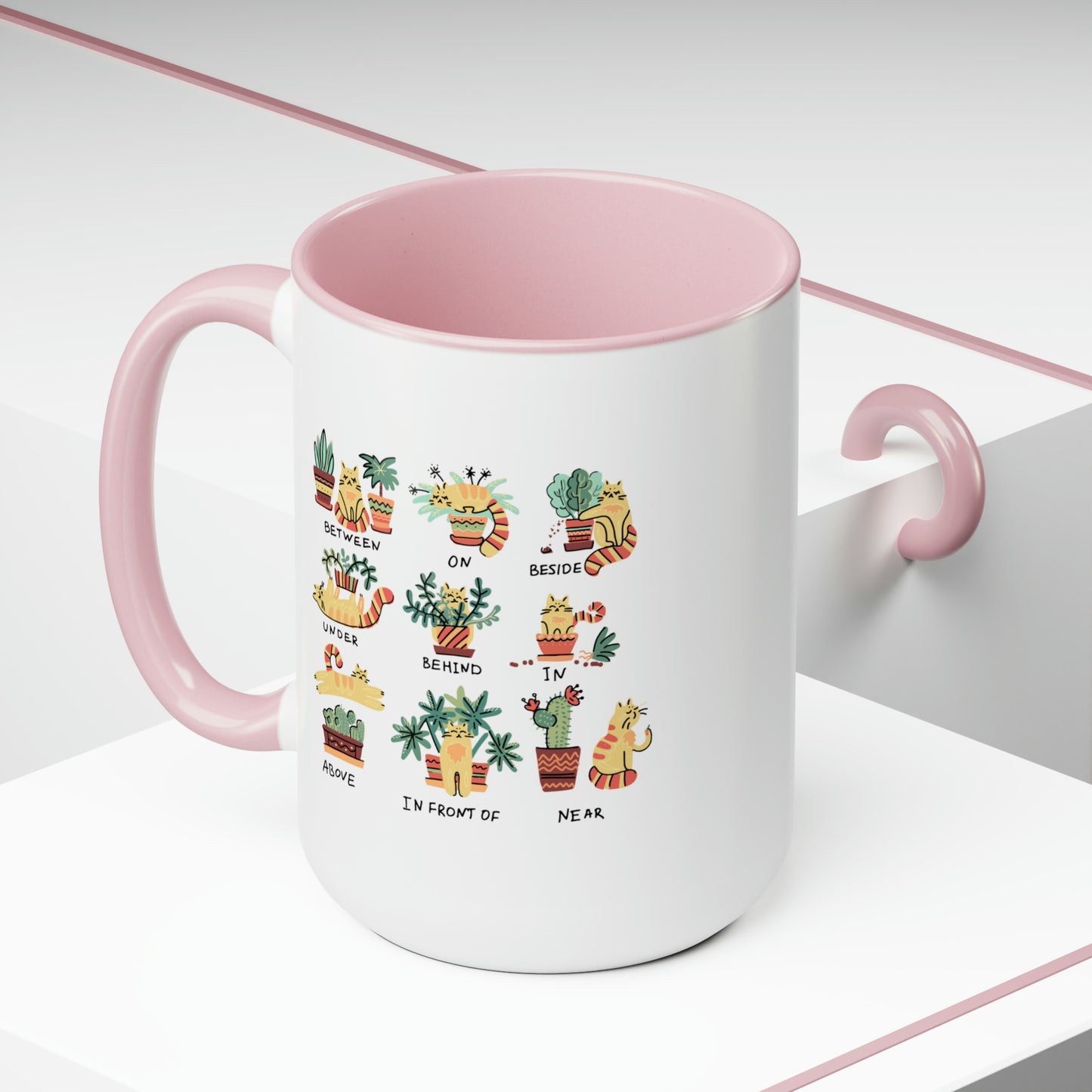 Funny cat Coffee Mugs, 15oz for cat lovers. Cats, plants and coffee. Plants and cats mug.