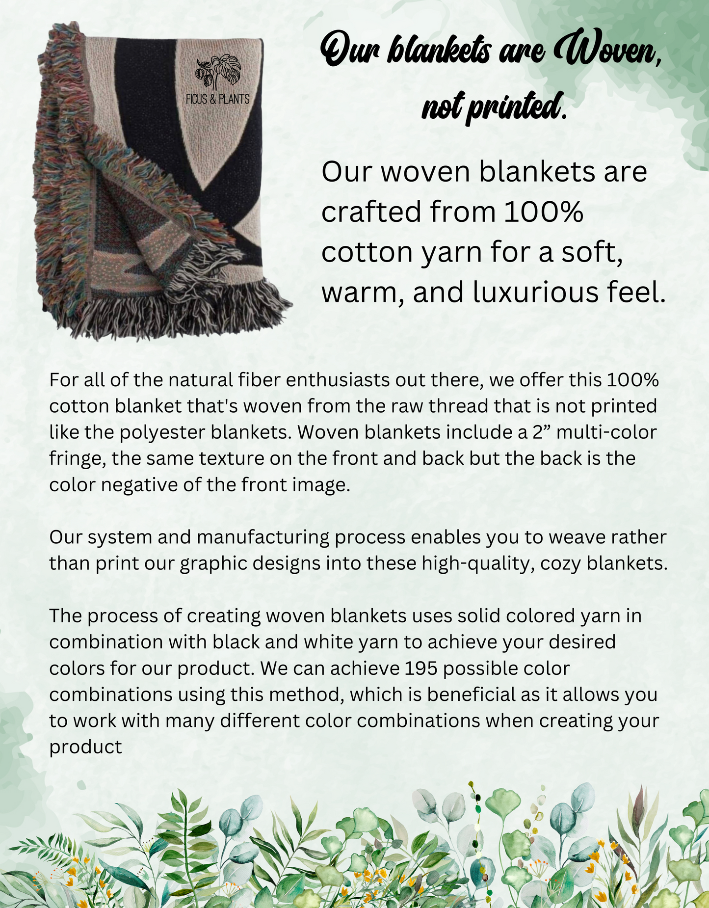 Mushrooms Woven Blanket. Mushroom bedding for him. Fungus And Plants for her. Cute Christmas Gift For Mushroom lover or mycologist. Fungus