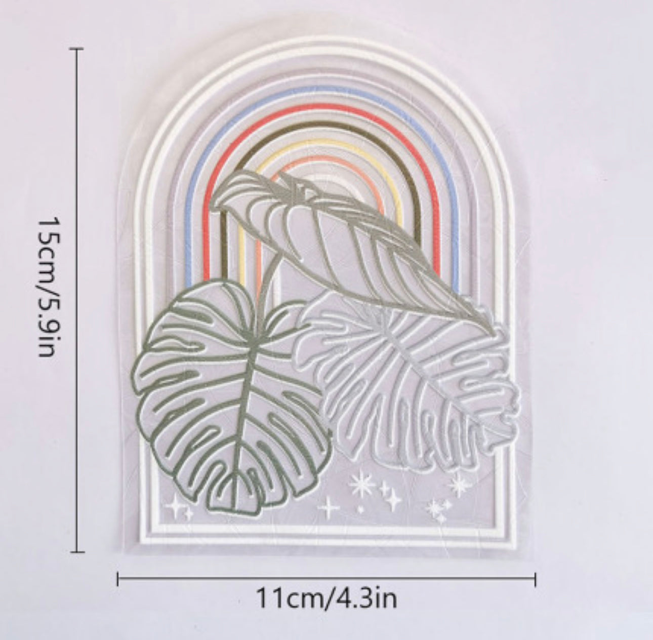 Monstera suncatcher sticker